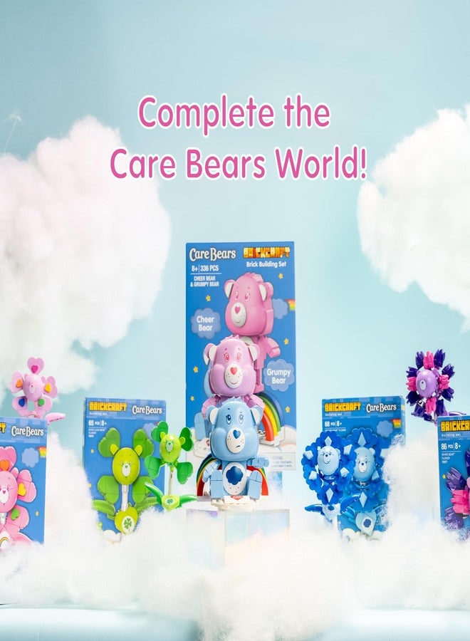 Brickcraft Care Bears Building Bricks Set, 336 Pieces, Cheer Bear and Grumpy Bear with Rainbow Base, Cute Collectible Gift for Kids and Fans, Holiday Xmas Christmas Decoration Display Toy - Image 3